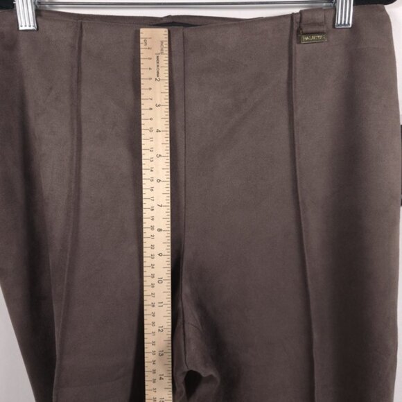 NWT HALSTON Faux Suede Pull on Pants Taupe SOFT STRETCHY H1406AMX Size LARGE - Picture 5 of 11